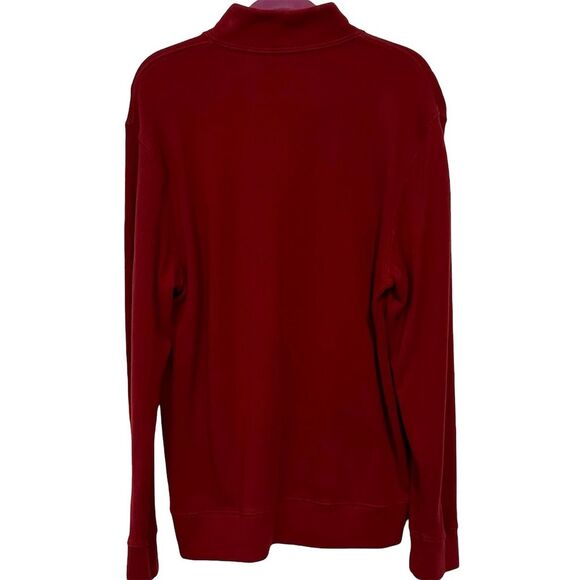 Lands End Men's Burgundy 1/4 Zip Pullover Sweater Size Large Casual - Picture 2 of 9